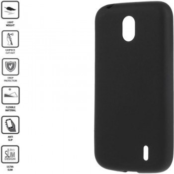 Silikoninis juodas 0.6 mm. dėklas (NOKIA 1)